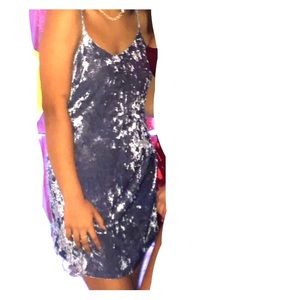 Selling light blue velvet dress